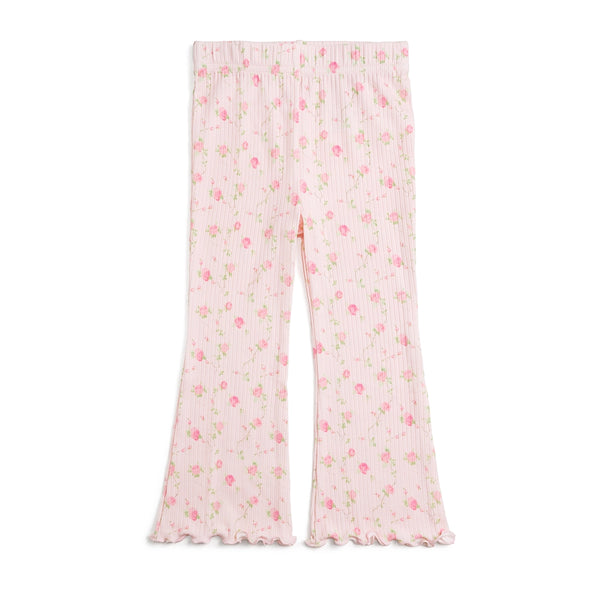 Pink Rose Flare Legging - Girls Clothes