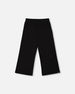 Waffle Flare Leg Pants Black