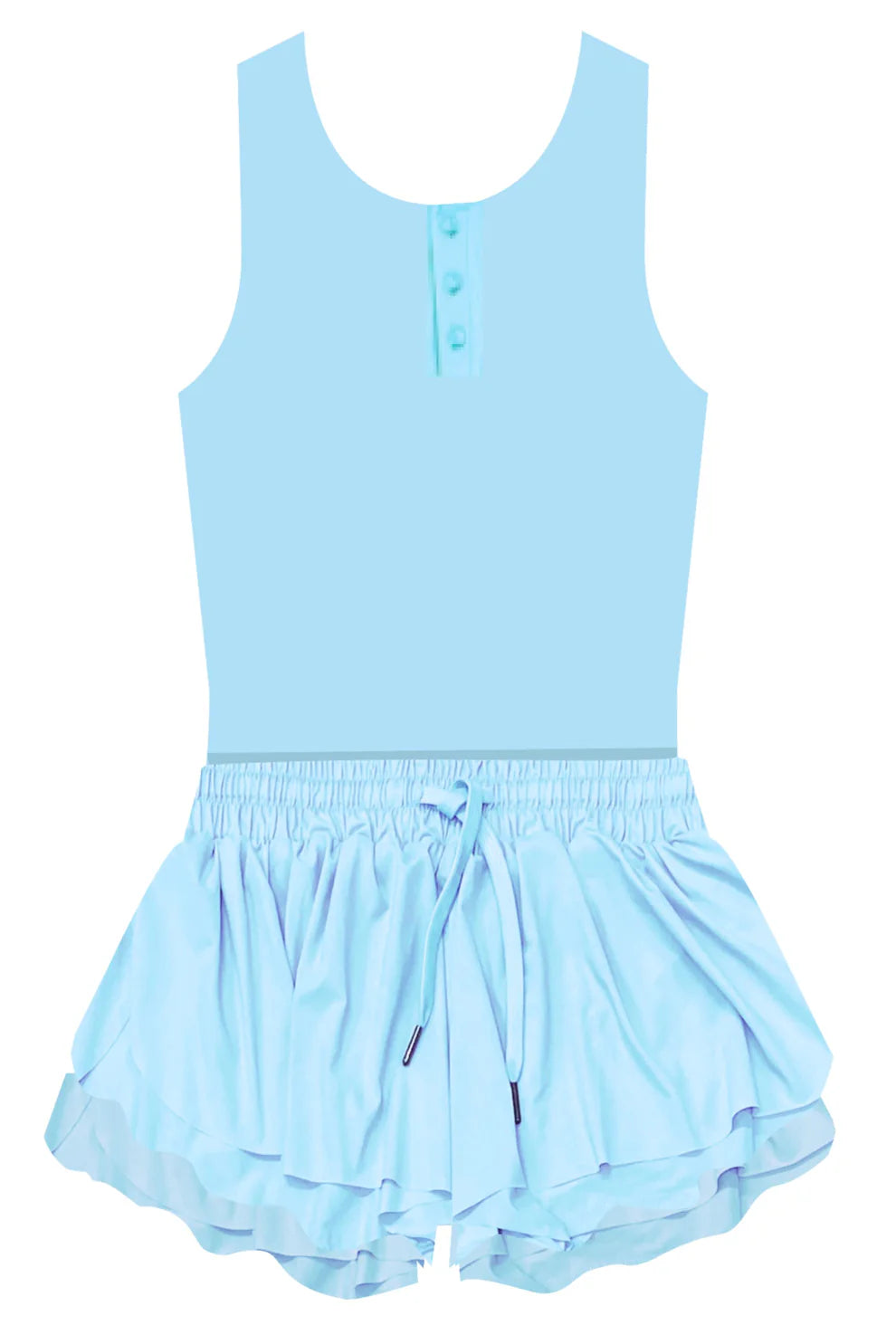 Racerback dance romper Blue