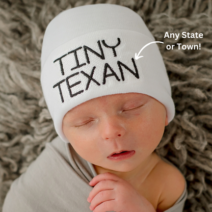 Tiny Texan Baby Hospital Hat - oatmeal