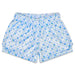 Blue Ditsy Plush Shorts