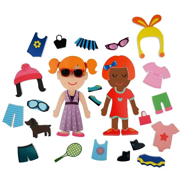 Bath Stickers Dressing Up - in Mesh Bag with Suction Cups