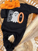 Halloween baby outfit | Boo ghost applique romper