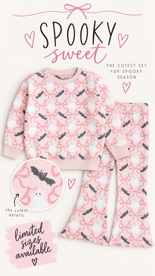 Bat and Ghost Trellis Halloween Flare Legging