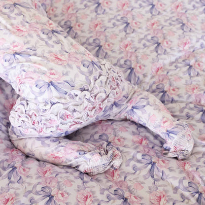 Leighton's Lavender Ruffle Zipper Footie