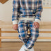 Navy Plaid Jogger - Boys Clothing