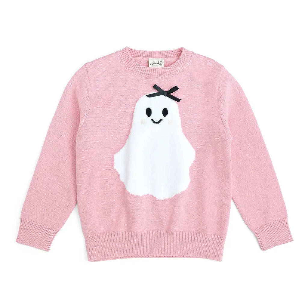 Sweet Ghost Halloween Sweater - Kids Clothing