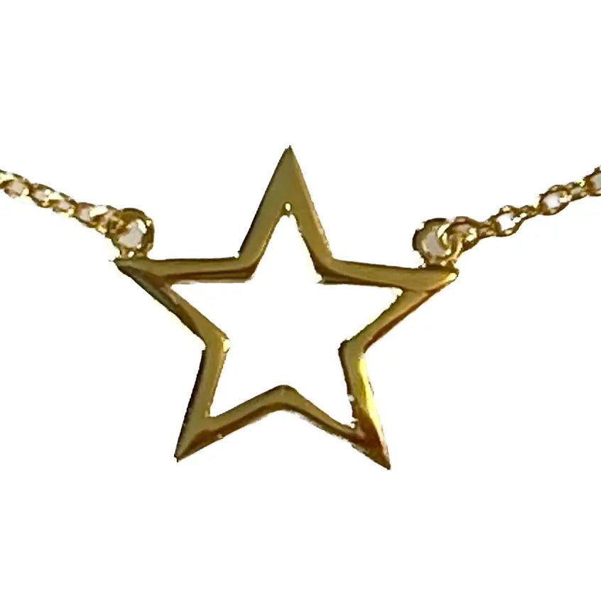 Yellow Gold Open Star Pendant