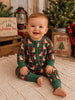 2-Way Zip Romper, Country Christmas Retrievers