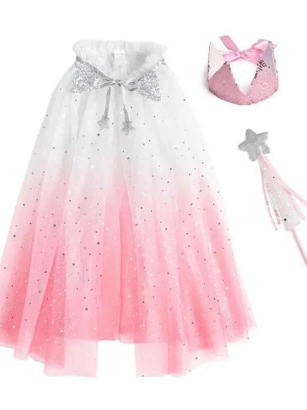 Pink Princess Cape Kit - Dress Up - Kids Gift