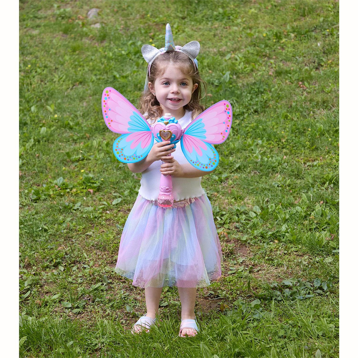 Fairy Butterfly LED Illuminating Bubble Wand Blower in Gift Box