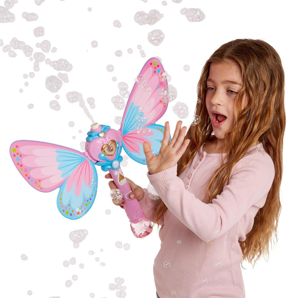 Fairy Butterfly LED Illuminating Bubble Wand Blower in Gift Box