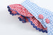Light Blue and Red Gingham USA Flag Ruffle Romper