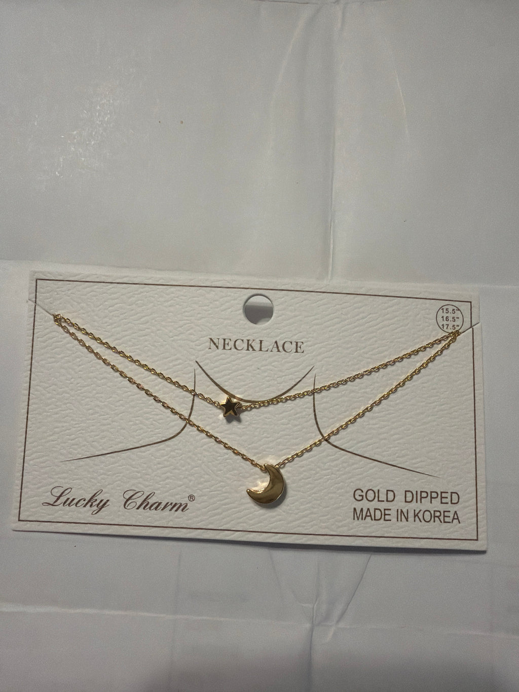 Star and moon necklace