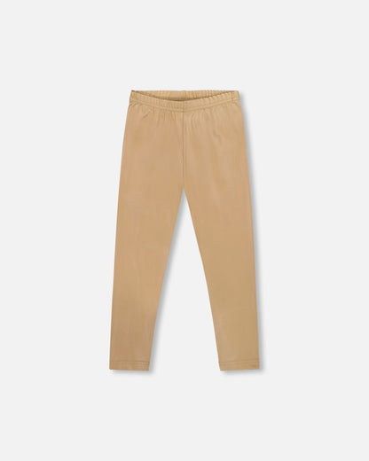 Stretch Shiny Leggings Golden Beige