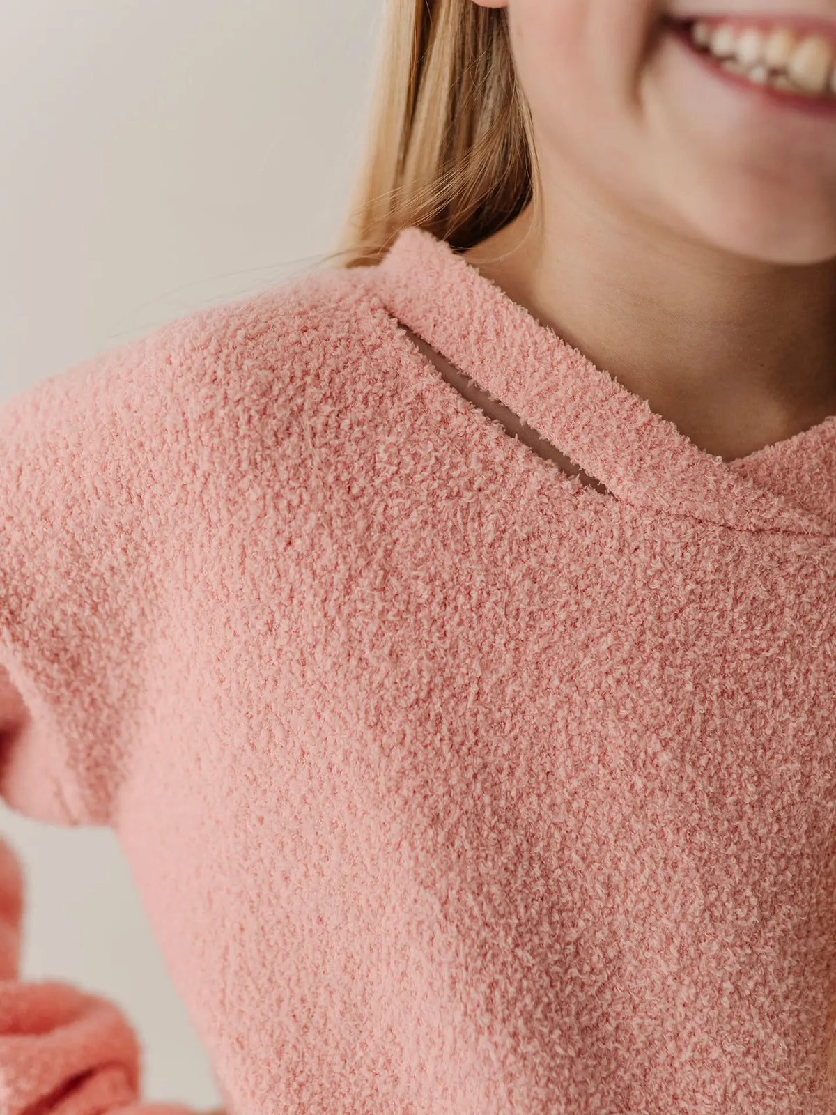 Avery & Alexander Fuzzy Knit Sweater - Peatal Pink