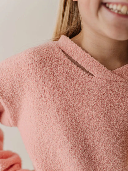Avery & Alexander Fuzzy Knit Sweater - Peatal Pink
