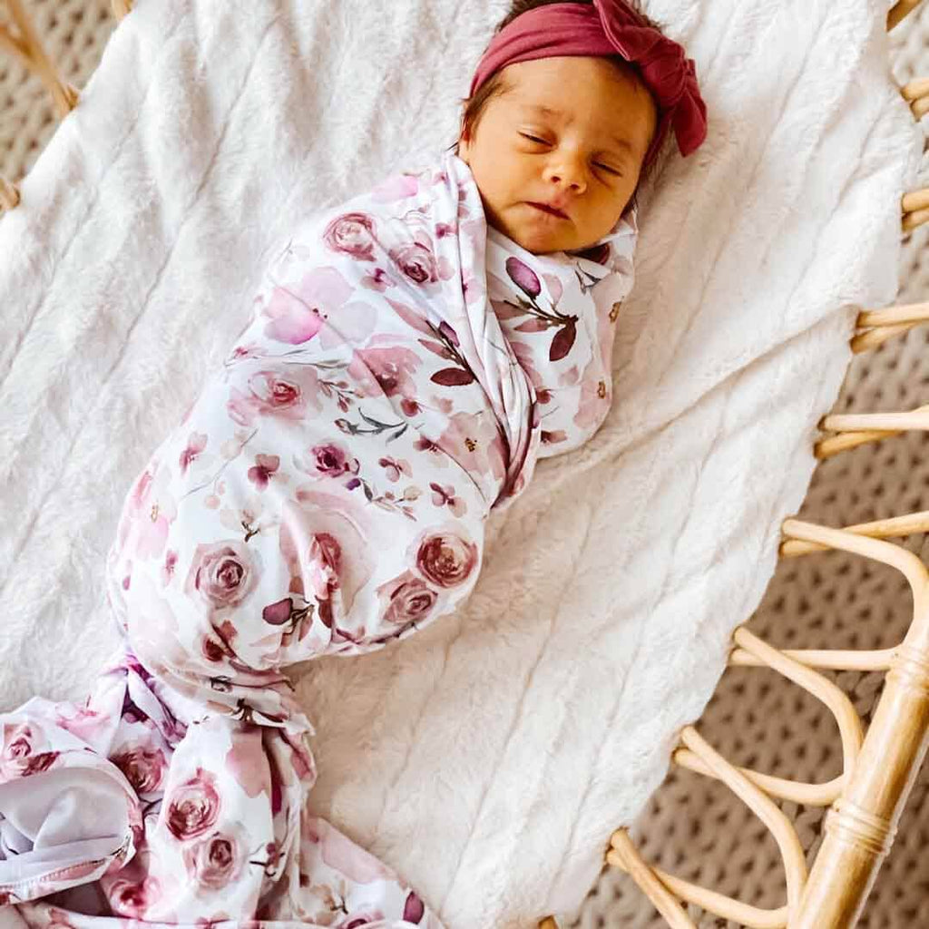 Rosie's Rose Garden Oversized Swaddle Blanket