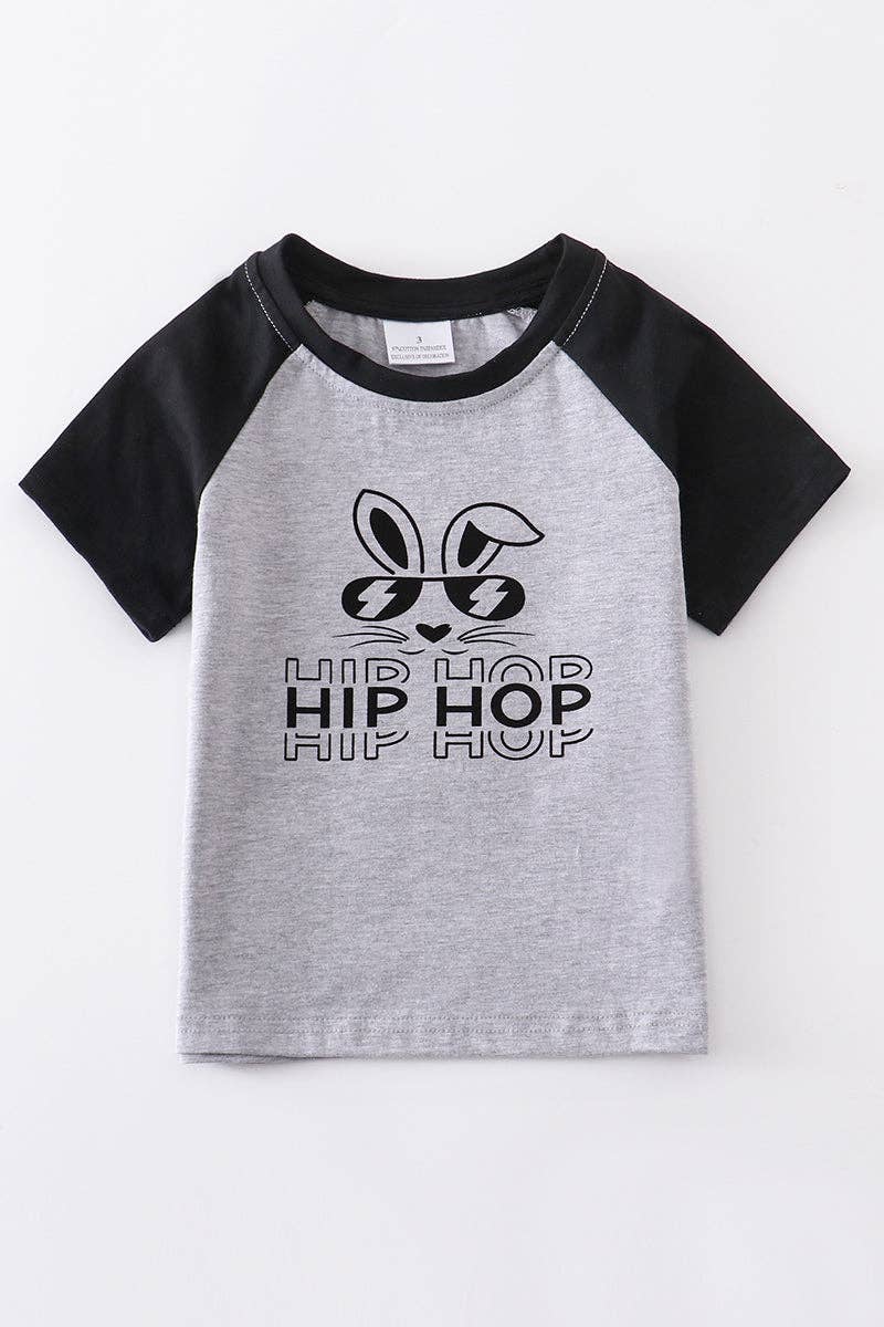 Grey Easter Rabbit Boy Tee