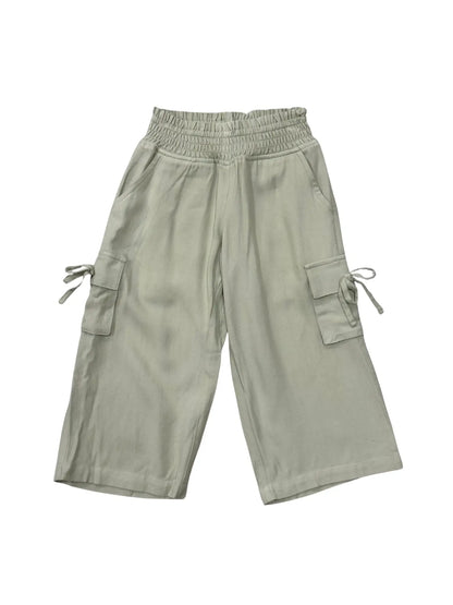 Babysprouts Girl's Wide Leg Cargo Pant - Sage