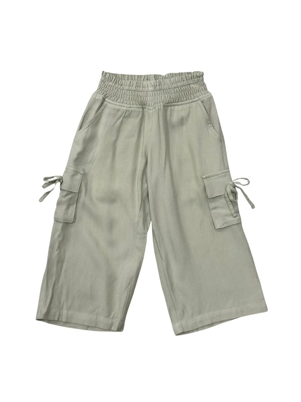 Babysprouts Girl's Wide Leg Cargo Pant - Sage