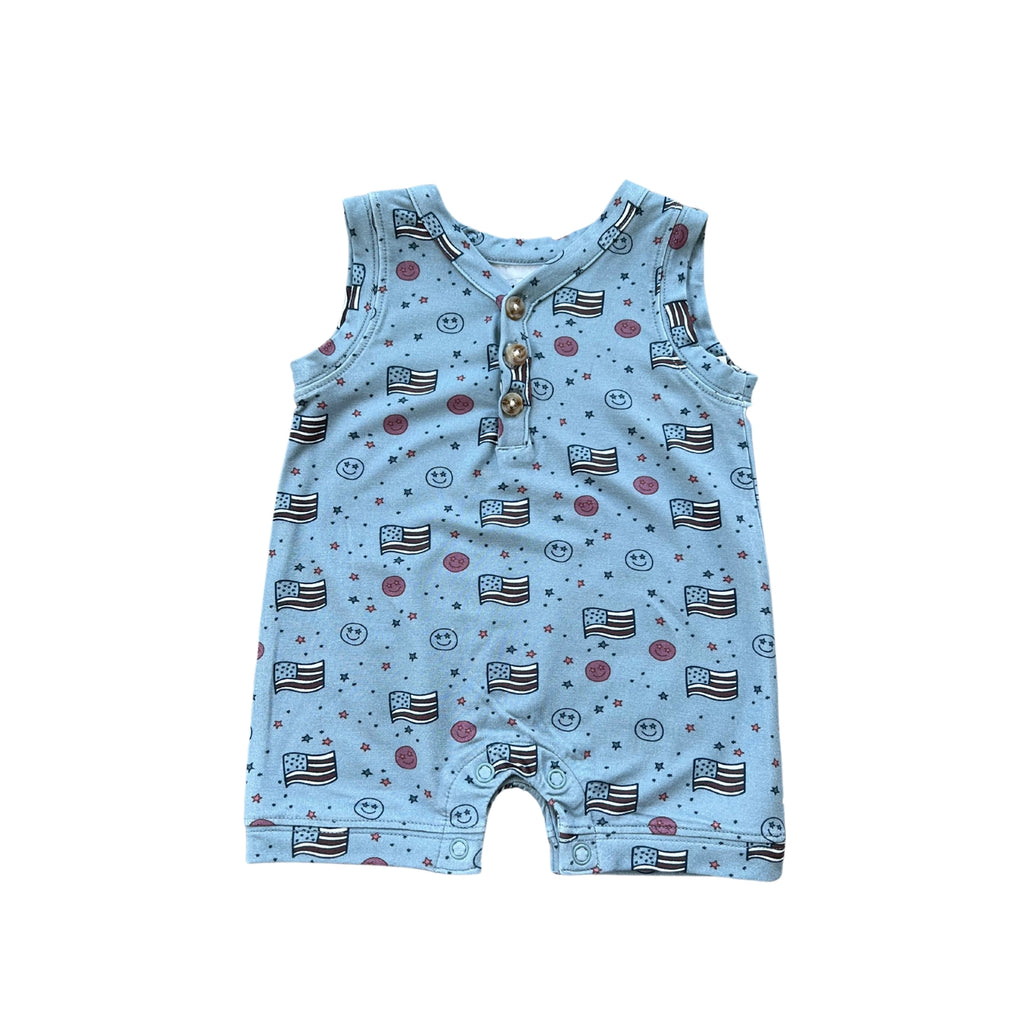 Boy's Sleeveless Romper - Retro America