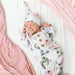 Millie's Dusty Rose Garden Newborn Baby Knot Gown & Hat Set