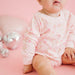 Pink Rose Long Sleeve Romper - Pink - Baby Clothing