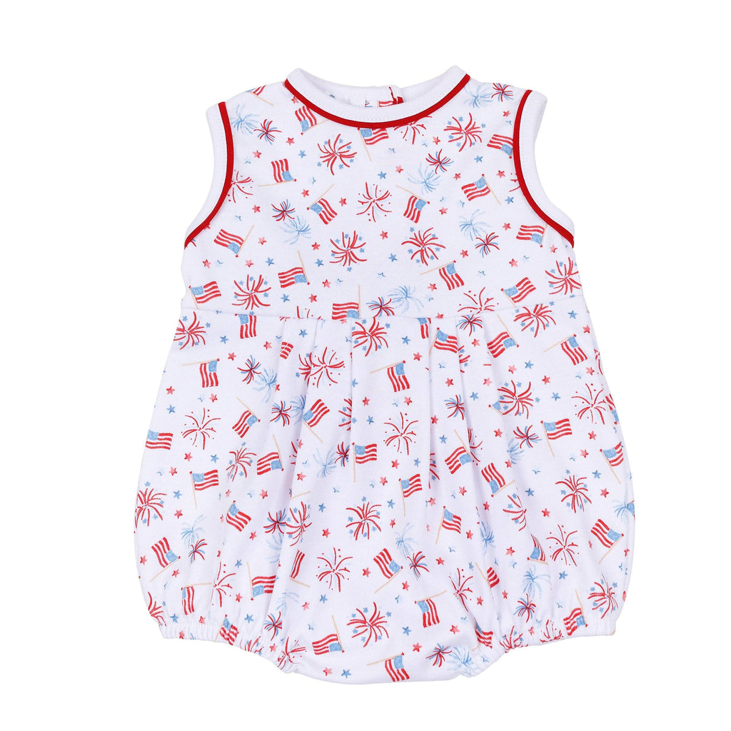 A Sparkly Fourth Print Sleeveless Bubble