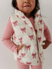 KID'S PUFFER VEST - ROSE ELEGANCE BOWS