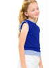 Color Blocked Sleeveless Layered Top - Blue