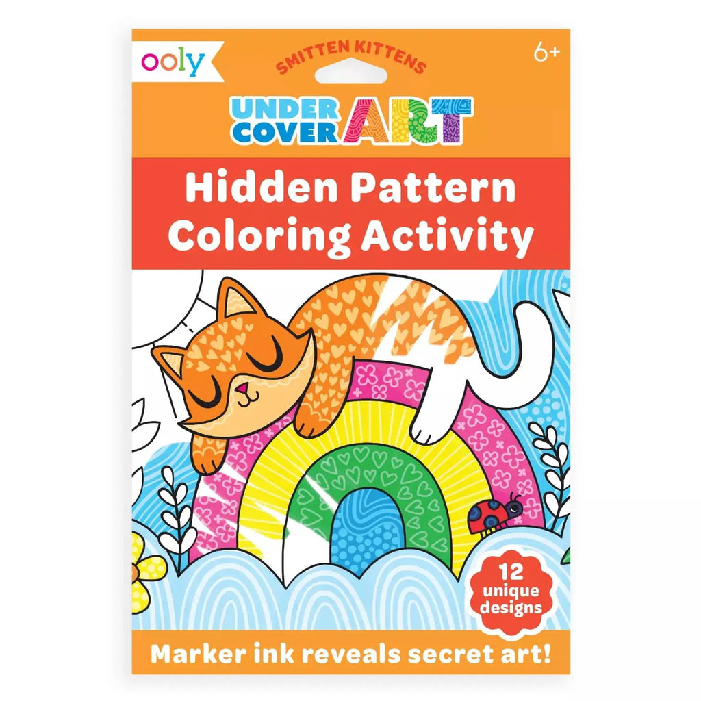 Undercover Art Hidden Patterns Coloring- Smitten Kitten