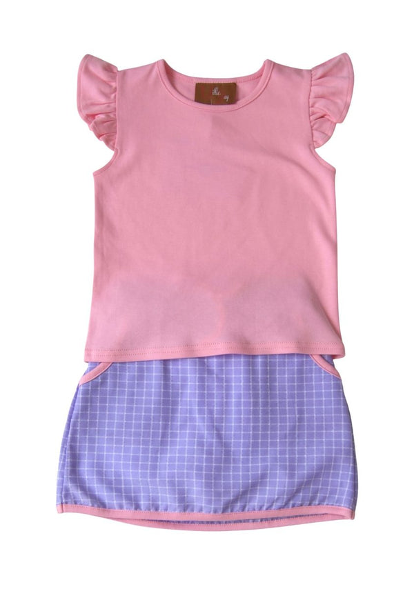 Remi Skort Set--Pink & Purple