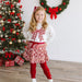 Christmas Plaid Bow Patch Sweatshirt - Natural