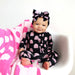 Black & Pink RUFFLE ZIP Bamboo pj