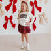 Merry Tartan Patch Christmas Sweatshirt - Kids Clothing