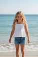 White peplum Tank