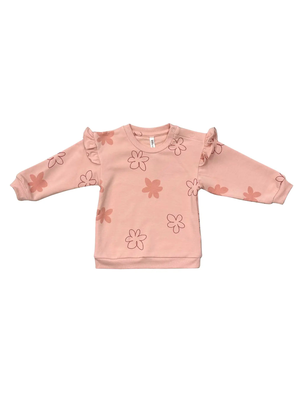 GIRLS RUFFLE SWEATSHIRT -Daisy Doodle