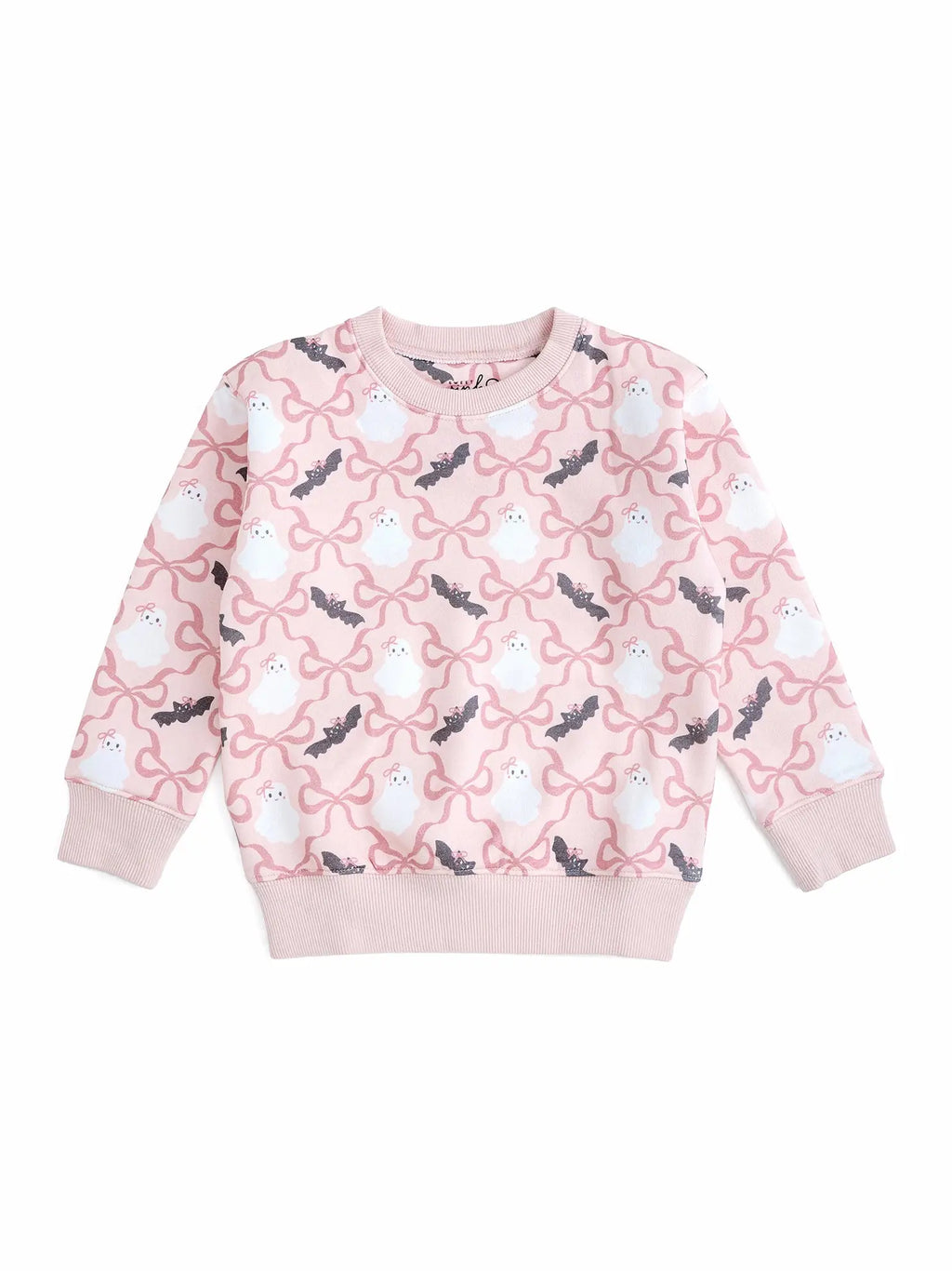 Bat and Ghost Trellis Halloween Sweatshirt