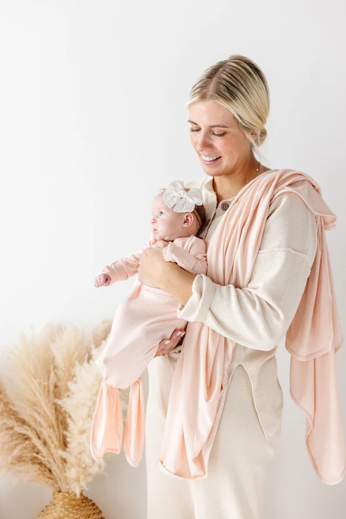 Rosie Ribbed Knotted Gown - Newborn-3 Month