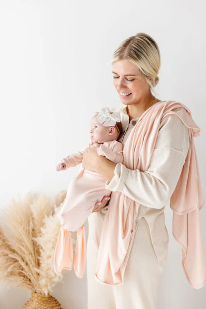 Rosie Ribbed Knotted Gown - Newborn-3 Month