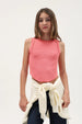 RIBBED EXPOSED SEAM TANK TOP Confetti pink