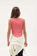 RIBBED EXPOSED SEAM TANK TOP - Ecru