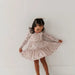 GIRLS LONG SLEEVE DOUBLE TIERED DRESS - Rose Elegance Bows