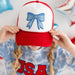 Patriotic Bow Patch Trucker Hat