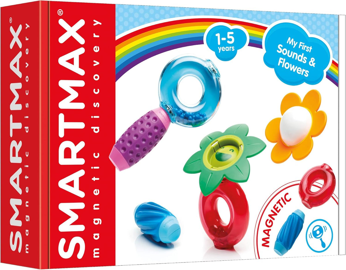 SmartMax My First Sounds & Flowers Magnetic STEM Building Set with Rattles