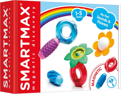SmartMax My First Sounds & Flowers Magnetic STEM Building Set with Rattles