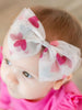 Glitter Heart Valentine's Day Tulle Bow Baby Headband