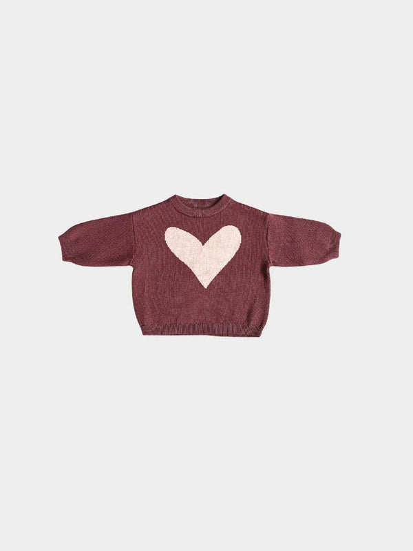 Kid's Knit Sweater - Heart