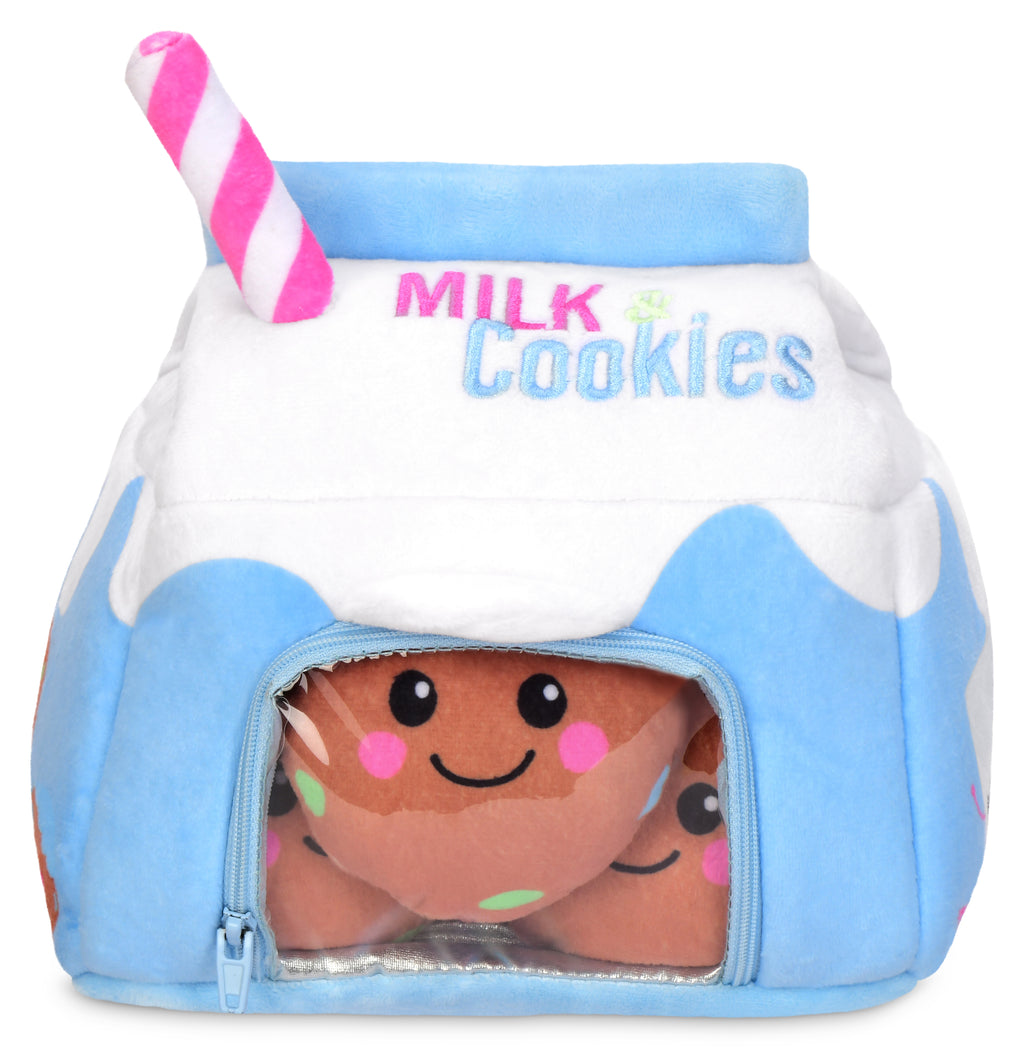 Milk and Cookies Packaging Fleece Plush